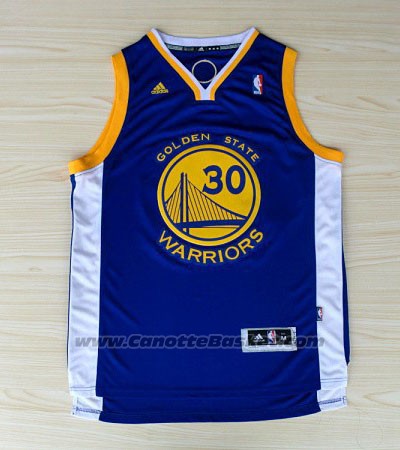 Maglia Golden State Warriors Stephen Curry #30 Blu